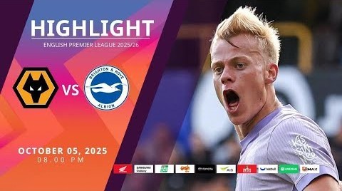 #ไฮไลท์ฟุตบอล [ วูล์ฟแฮมป์ตัน 1 - 1 ไบรท์ตัน ] พรีเมียร์ลีก อังกฤษ 2025/6.10.68