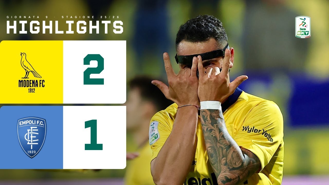 #ไฮไลท์ฟุตบอล [ โมเดน่า 2 - 1 เอ็มโปลี ] เซเรียบี อิตาลี 2025/25.10.68